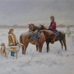 Painting for sale online - Winter hunting