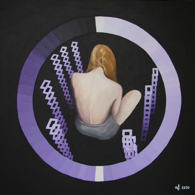 Painting for sale online - Violet Composition