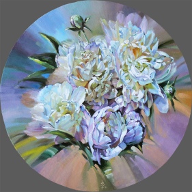 Painting for sale online - Peonies in the suns rays