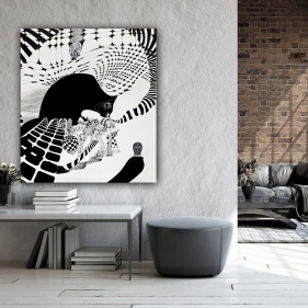 Painting for sale online - Cat in a neural network