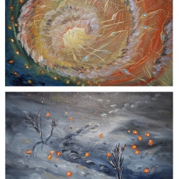 Painting for sale online - Sparkles in the snow