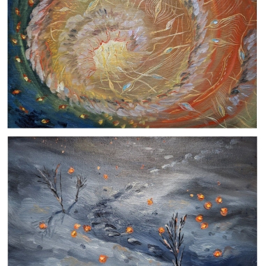Painting for sale online - Sparkles in the snow