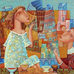 Painting for sale online - Painted city