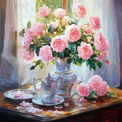 Painting for sale online - Morning roses