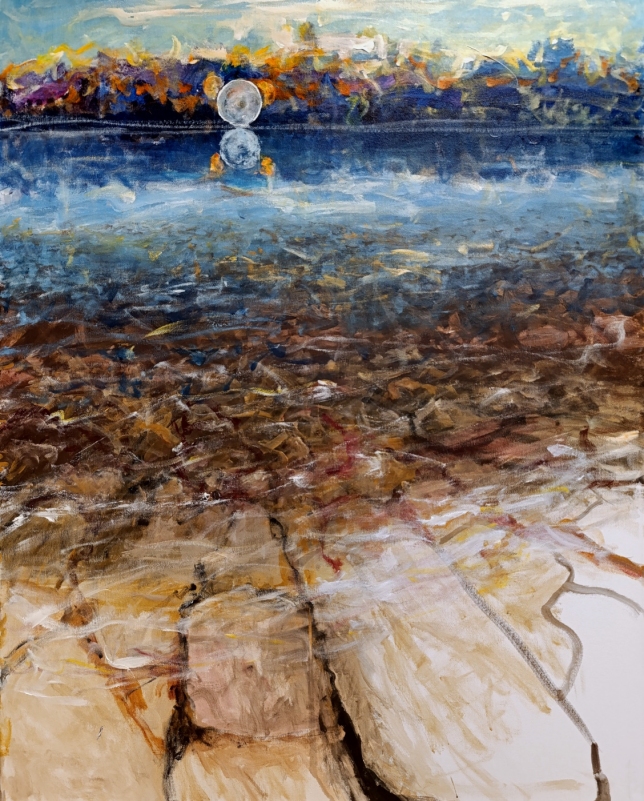 Painting for sale online - Landing No 2, Aqua Element
