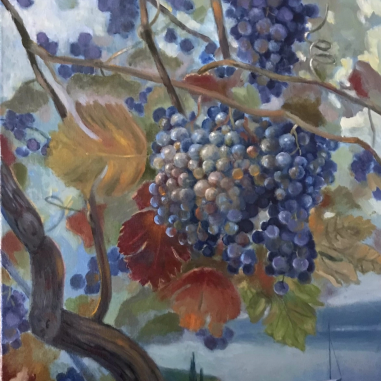 Painting for sale online - Blue grapes