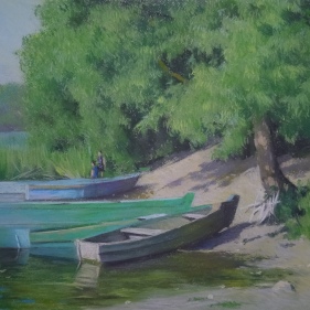 Painting for sale online - Rural wharf