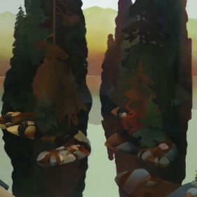 Painting for sale online - Stoics (Triptych)