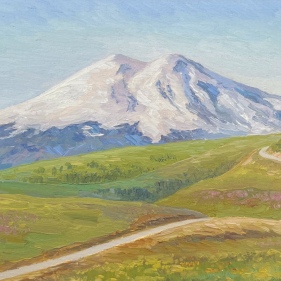 Painting for sale online - The road to Dzhily-Su