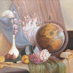 Painting for sale online - Still life with a globe