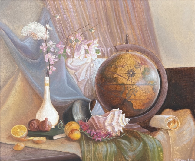 Painting for sale online - Still life with a globe