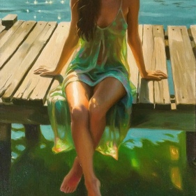 Painting for sale online - Queen of the Pier