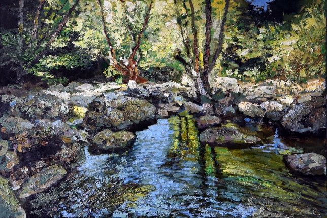 Painting for sale online - Forest stream