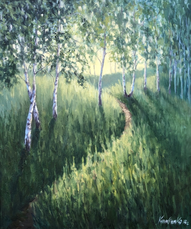 Painting for sale online - Birch bush