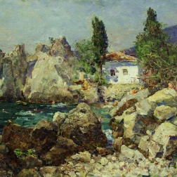 Painting for sale online - Chekhov beach