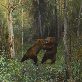 Painting for sale online - Bear fight