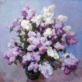 Painting for sale online - bouquet of lilacs
