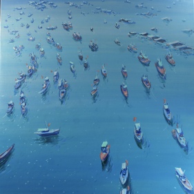 Painting for sale online - Fishing boats