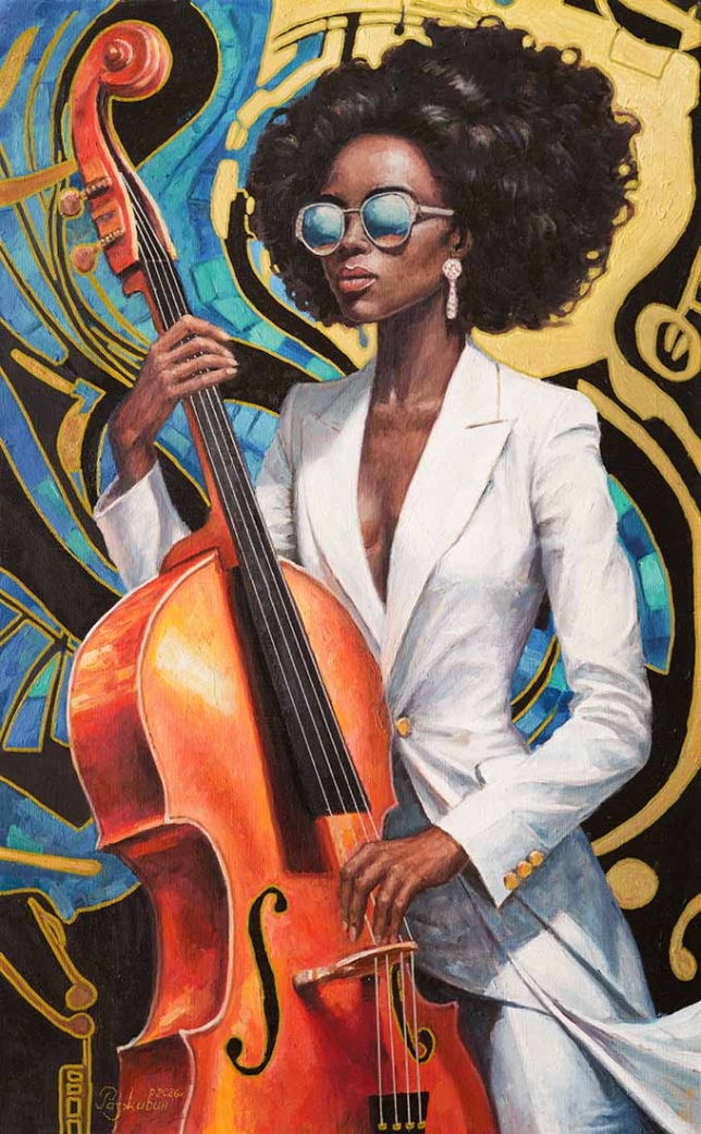 Painting for sale online - Harmony of the Double Bass