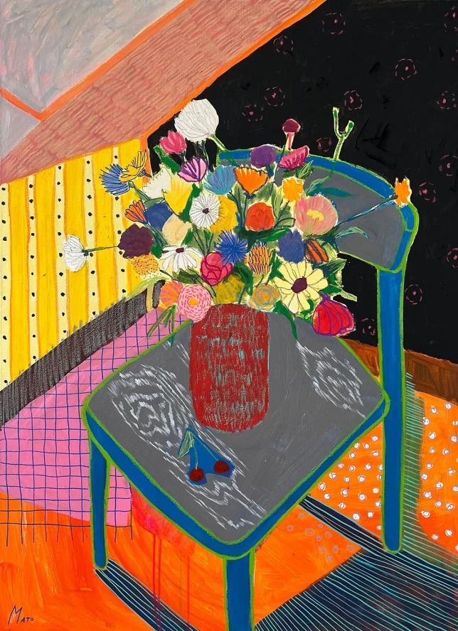 Painting for sale online - Red vase