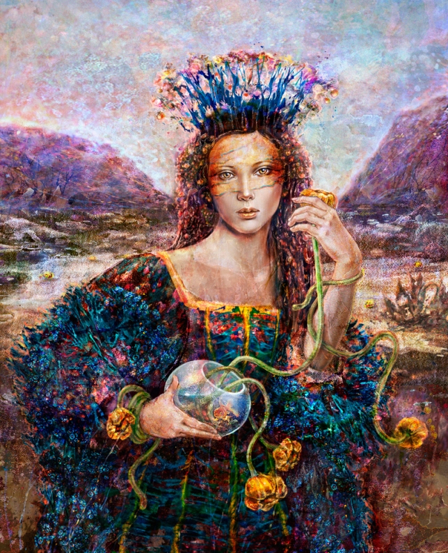 Painting for sale online - Gold fish