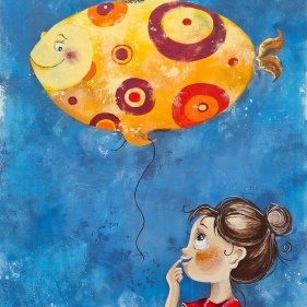 Painting for sale online - Dream Fish Balloon