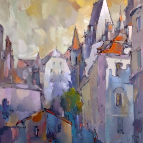 Painting for sale online - Evening in Prague