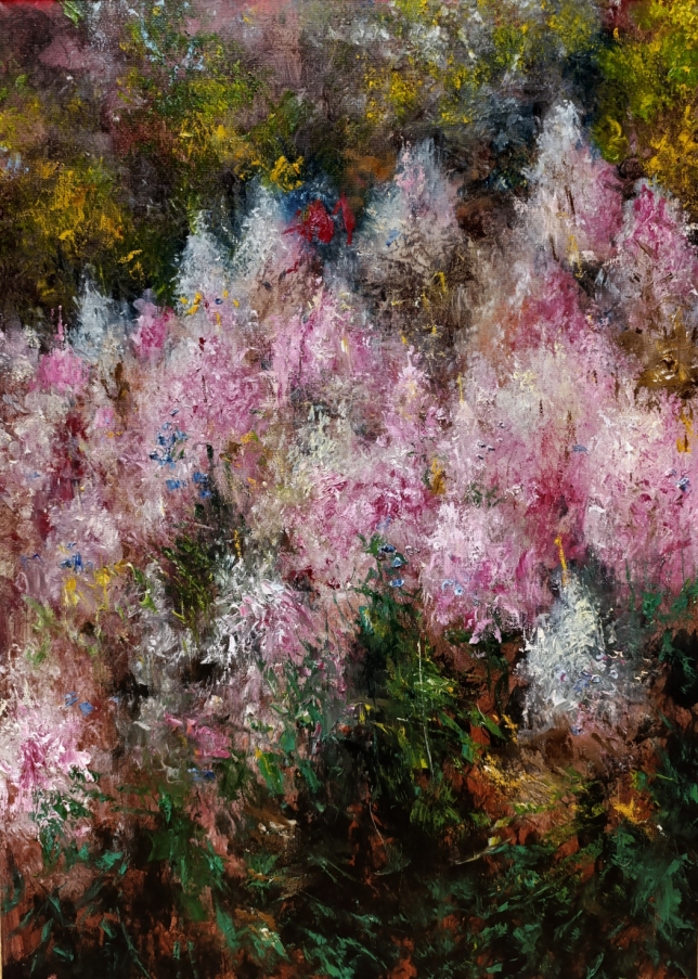 Painting for sale online - August. Fireweed
