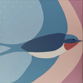 Painting for sale online - Swallows Fragment 1