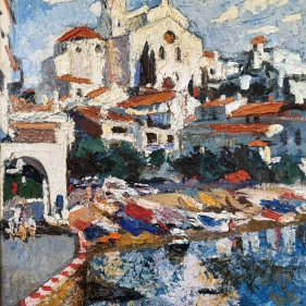 Painting for sale online - Cadaques, Spain