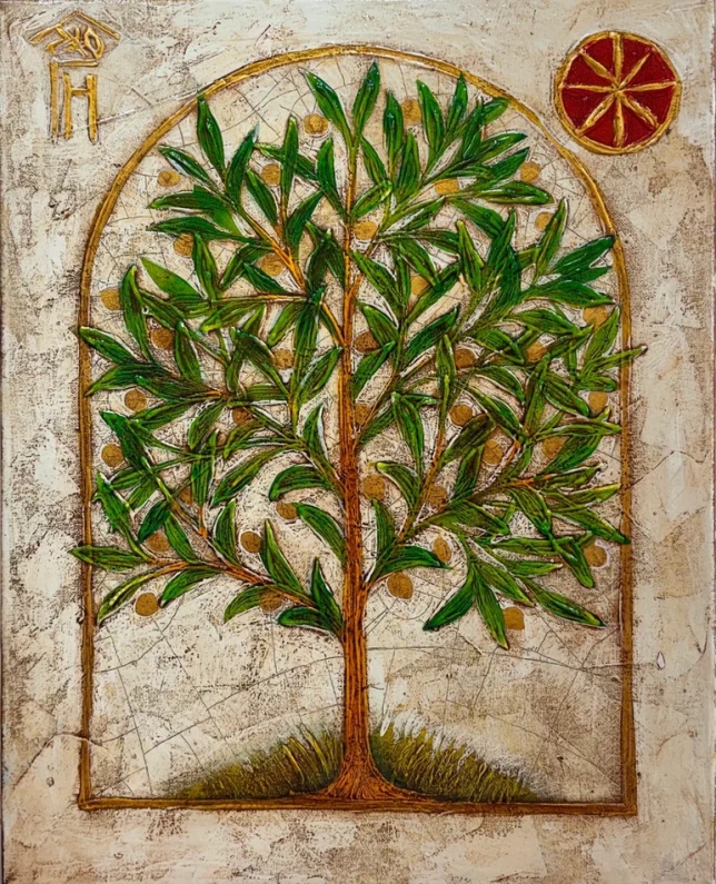 Painting for sale online - Golden fruits