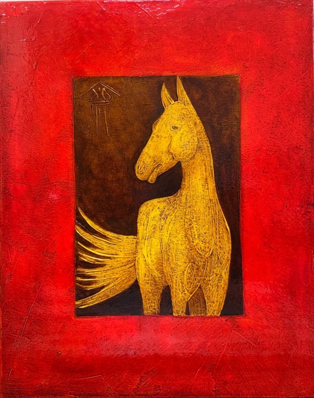 Painting for sale online - Red field