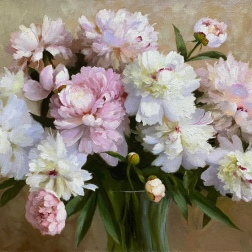 Painting for sale online - Bouquet of peonies
