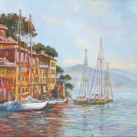 Painting for sale online - Morning in Portofino
