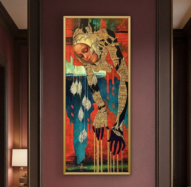 Painting for sale online - Golden Strings of Autumn