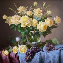 Painting for sale online - Still life with roses