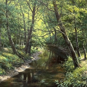 Painting for sale online - Quiet Stream in the Forest