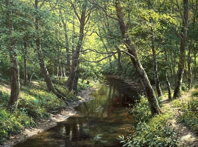Painting for sale online - Quiet Stream in the Forest
