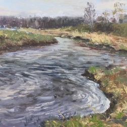 Painting for sale online - The river flows