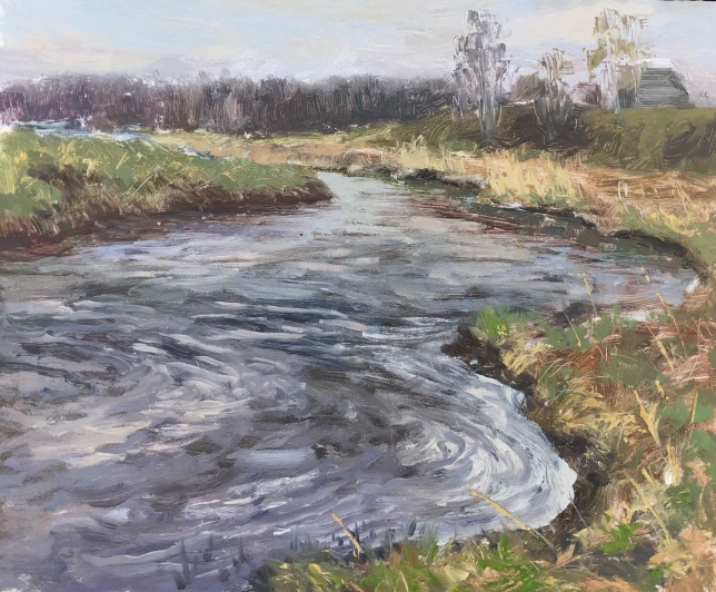 Painting for sale online - The river flows