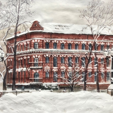 Painting for sale online - Winter morning at the Patriarchal Ponds