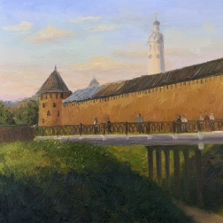 Painting for sale online - Main entrance to the Novgorod Kremlin