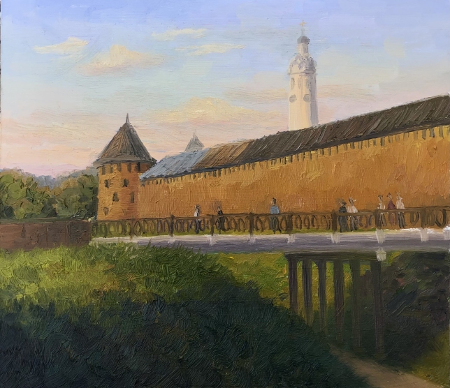 Painting for sale online - Main entrance to the Novgorod Kremlin