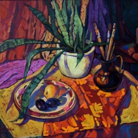 Painting for sale online - Still life with brush