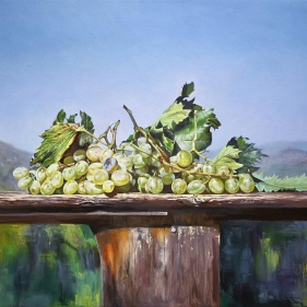 Painting for sale online - White Grapes in Summer Light