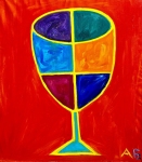 Painting for sale online - A glass of happiness