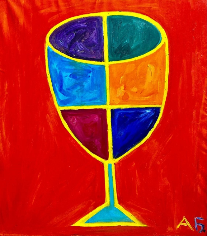 Painting for sale online - A glass of happiness