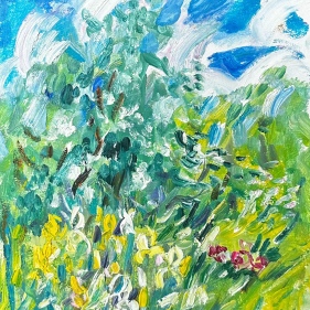 Painting for sale online - Spring in the garden