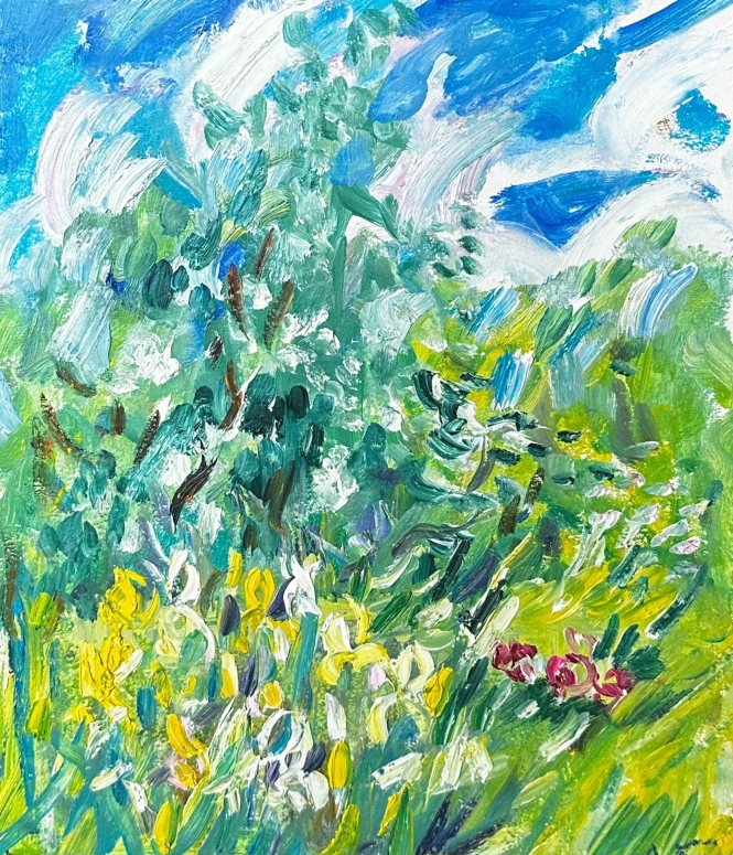 Painting for sale online - Spring in the garden
