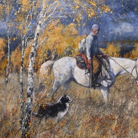 Painting for sale online - An ordinary day for a shepherd